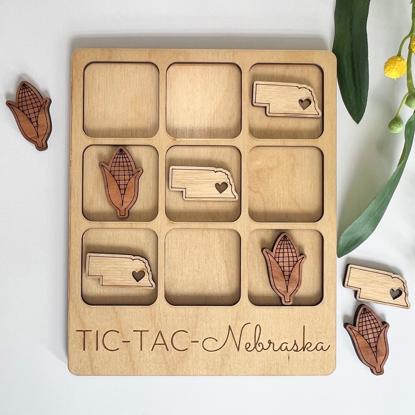 Nebraska Tic-Tac-Toe Board