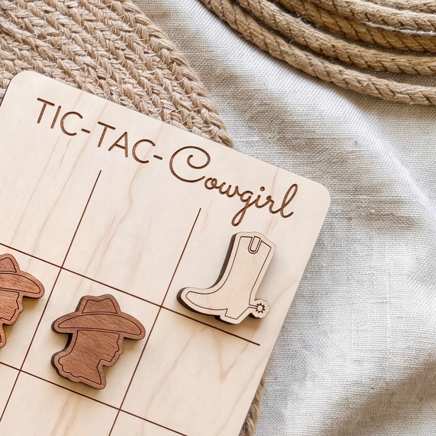 Cowgirl Tic Tac Toe Game