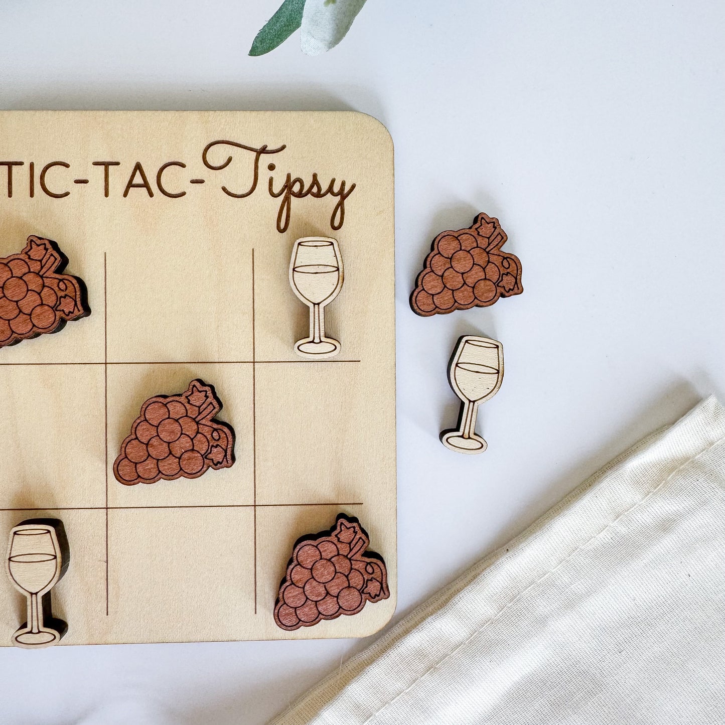 Mini Tipsy Tic-Tac-Toe Board