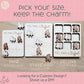 three different types of Tic-Tac-To-Bigfoot game boards, each with varying sizes and designs. The text on the image suggests that the game boards are customizable, and the viewer is encouraged to shoot a DM to inquire about custom designs.