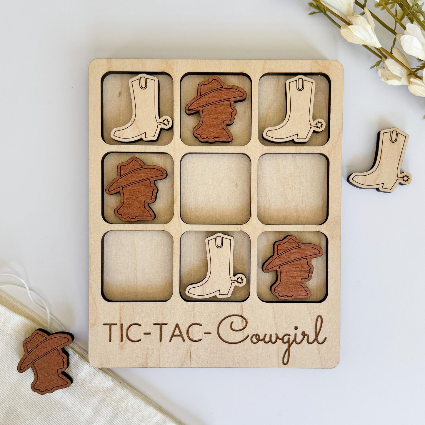 Cowgirl Tic Tac Toe Game