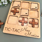a close up of a wooden puzzle on a table