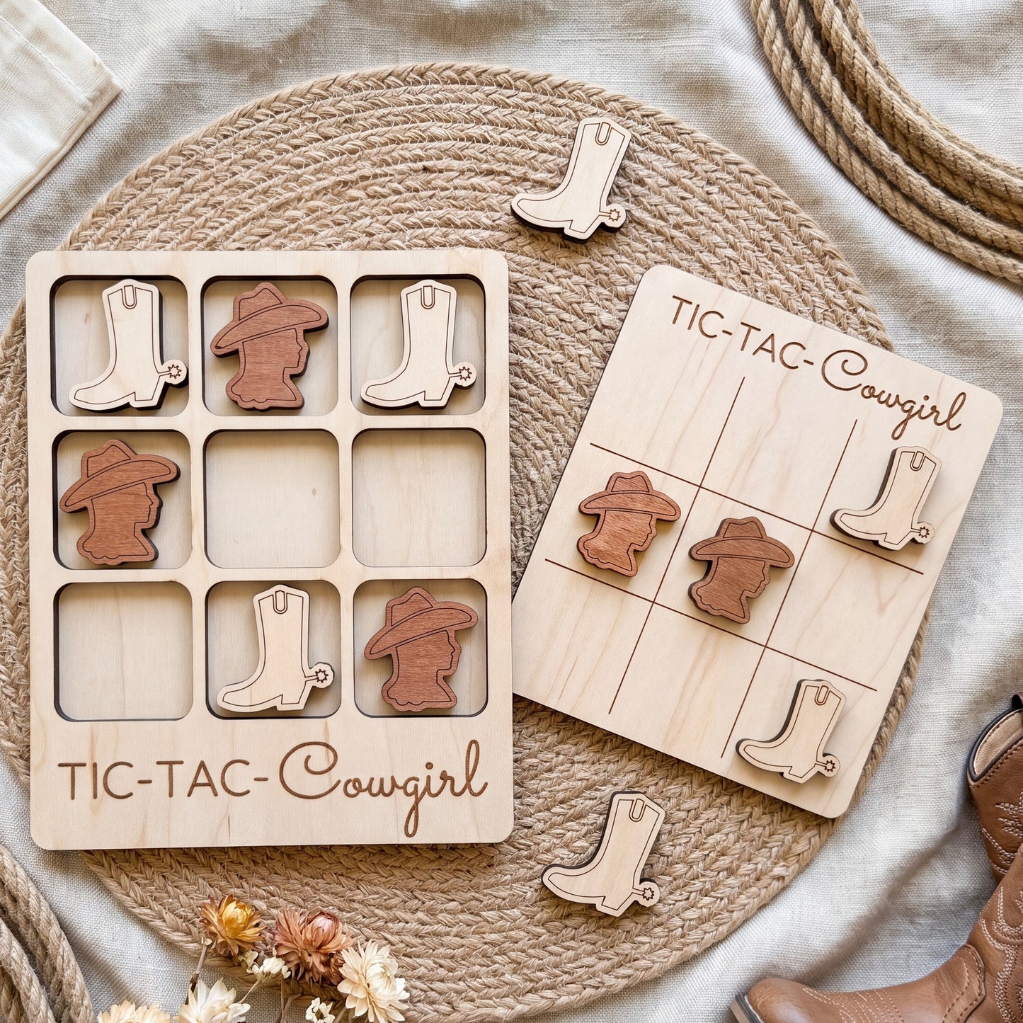 Cowgirl Tic Tac Toe Game