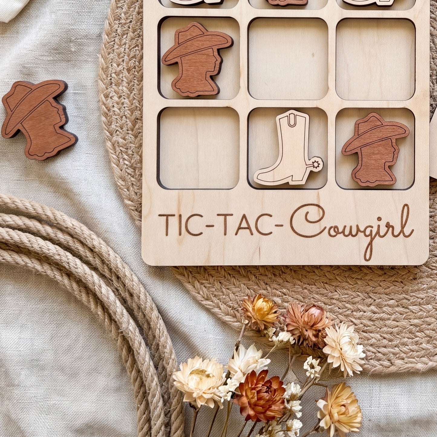 Cowgirl Tic Tac Toe Game