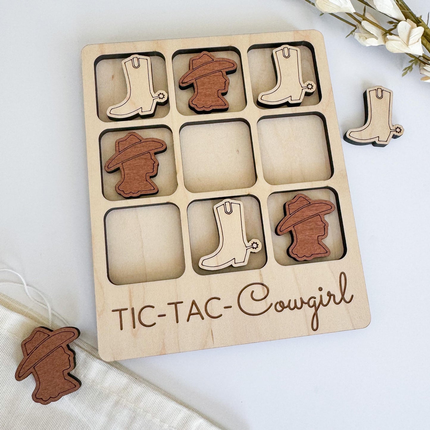 Cowgirl Tic Tac Toe Game