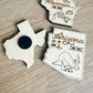 State-Themed Wooden Magnet