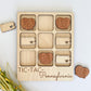 a wooden tic - tac pennsylvania puzzle with hearts